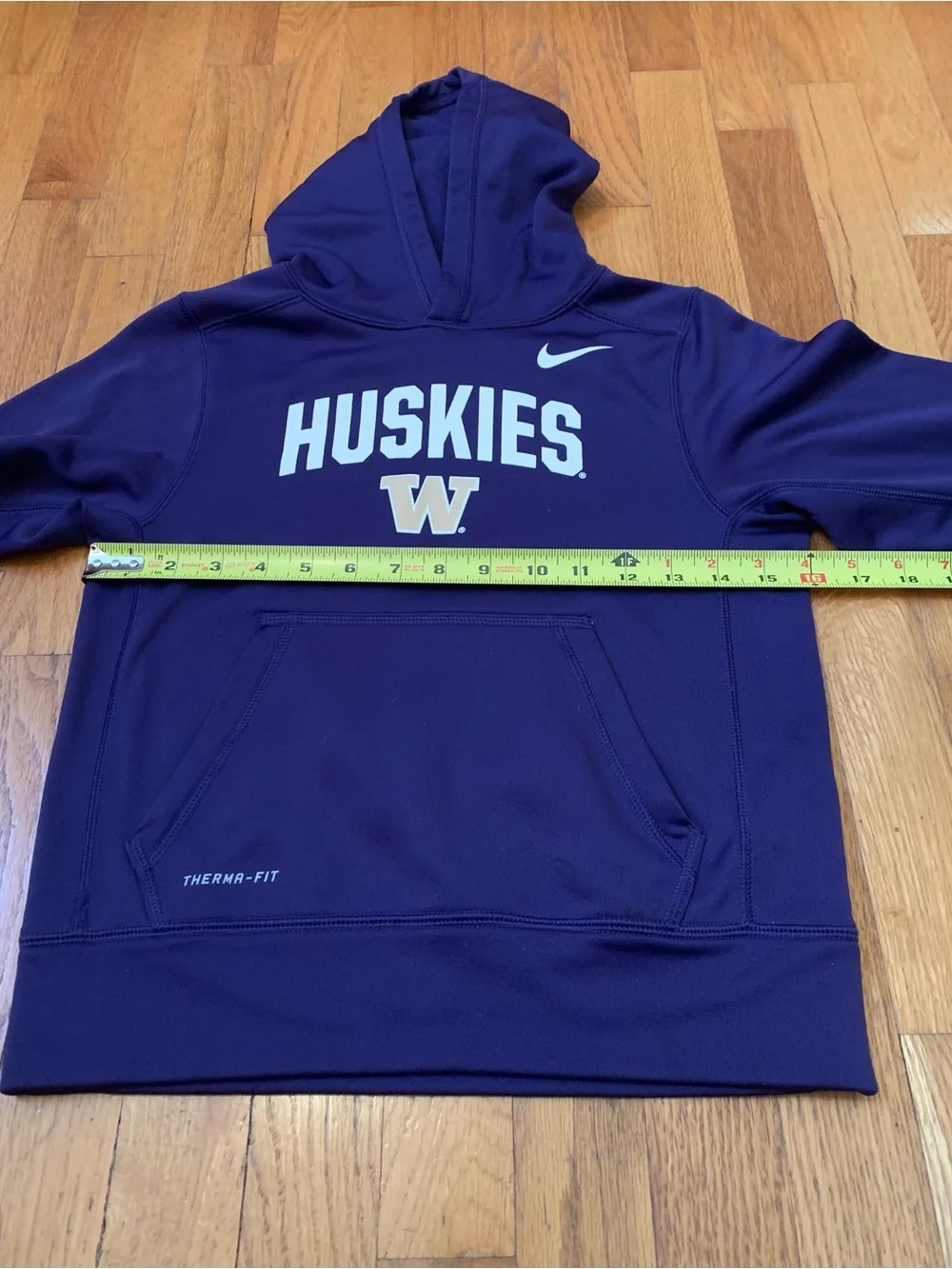 Nike Youth Small 8 Washington Huskies Purple Therma-FIT Pullover Hoodie Like New